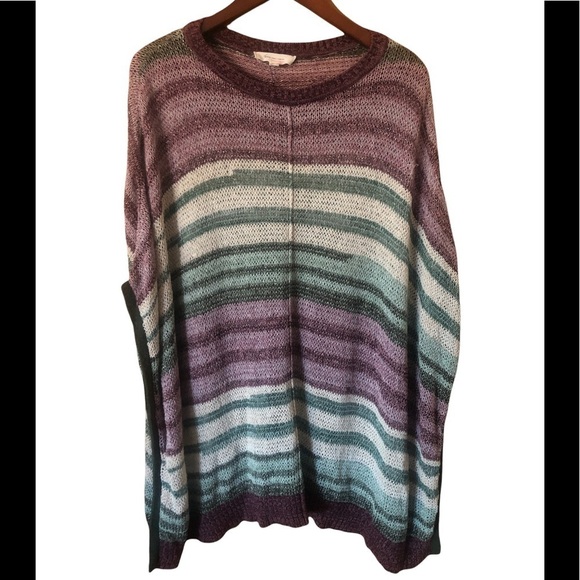 Vince Camuto striped Knit pancho / shawl - Picture 4 of 5